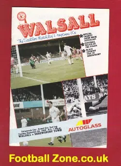 Walsall v Shrewsbury Town 1988 - Multi Autographed Signed
