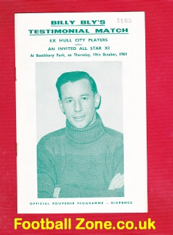 Billy Bly Benefit Match Testimonial Hull City 1961