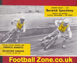 Berwick Speedway v Bradford 1974