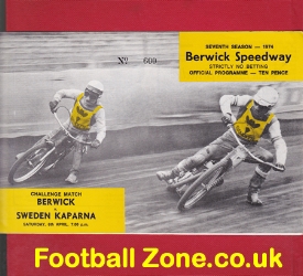 Berwick Speedway v Kaparna 1974 – Sweden