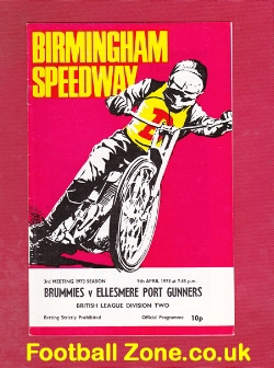 Birmingham Speedway v Ellesmere Port 1973