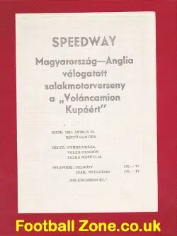 Magyarorszag Speedway v Belle Vue 1991 – Hungary