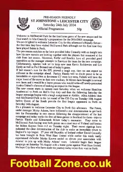 St Johnstone v Leicester City 2004 – Pre Season Friendly