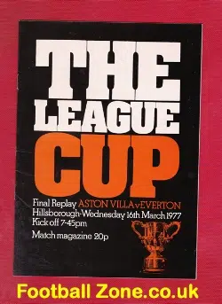 Aston Villa v Everton 1977 - League Cup Final Replay