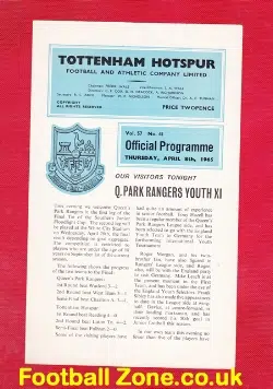 Tottenham Hotspur v QPR 1965 - Youth Game