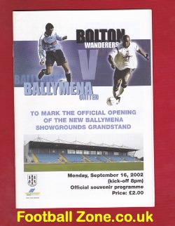Ballymena United v Bolton Wanderers 2002 – Ground Opening