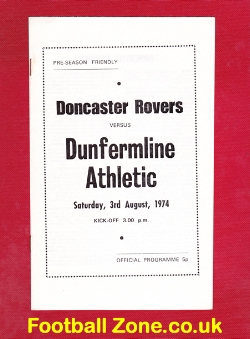 Doncaster Rovers v Dunfermline Athletic 1974