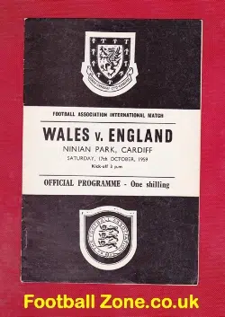 Wales v England 1959 - Brian Clough 1st Match