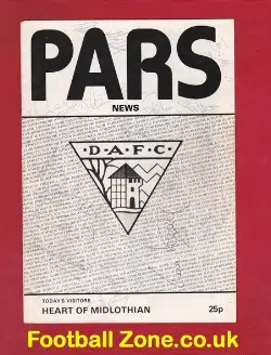 Dunfermline Athletic v Heart of Midlothian Hearts 1981 - SIGNED