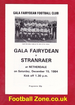 Gala Fairydean v Stranraer 1984