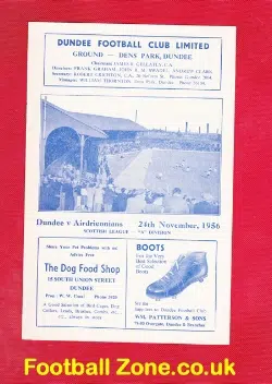 Dundee v Airdrieonians Airdrie 1956