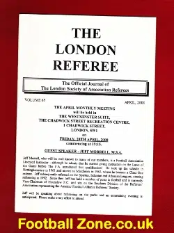 The London Referee Official Journal Refs Association APR 00