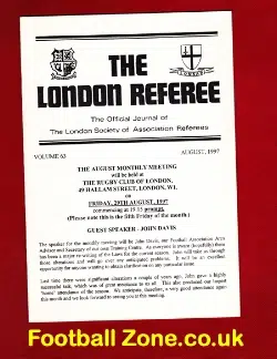 The London Referee Official Journal Refs Association AUG 97