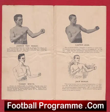 A Capitol City Athletic Club New York USA 1896 Boxing Programme