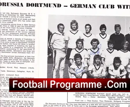 Aberdeen v Borussia Dortmund 1971 – Autographed SIGNED