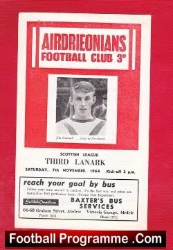 Airdrieonians Airdrie v Third Lanark 1964