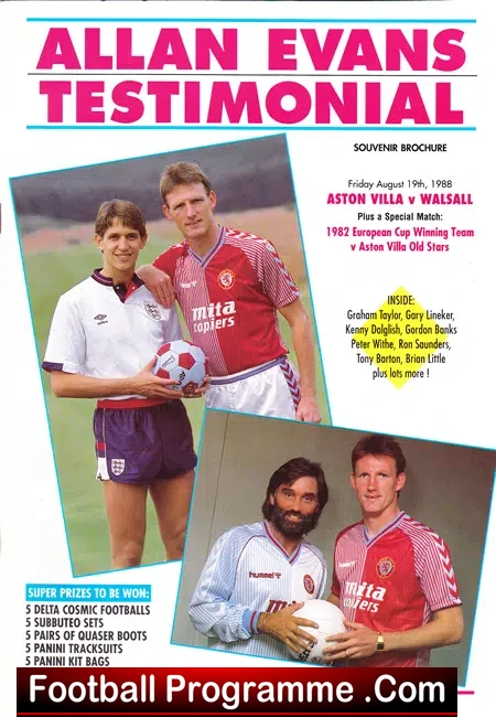 Allan Evans Testimonial Benefit Match Aston Villa George Best 88
