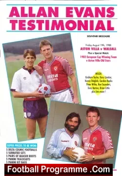 Allan Evans Testimonial Benefit Match Aston Villa George Best 88