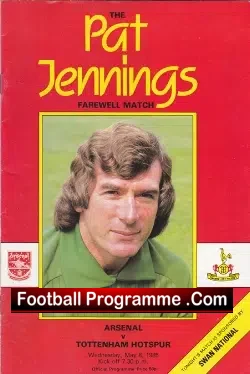 Arsenal v Tottenham 1985 – Pat Jennings Farewell Match