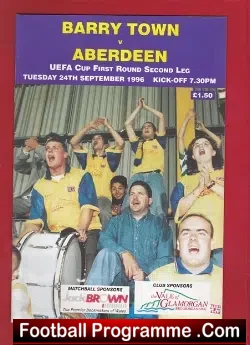 Barry Town v Aberdeen 1996 – UEFA Cup