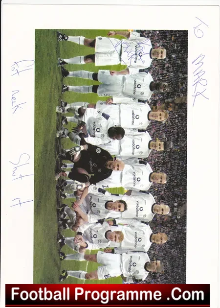 Bayern Munich v Manchester United 2001 Team Photograph IMPOSTER
