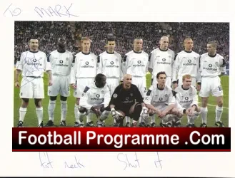 Bayern Munich v Manchester United 2001 Team Photograph IMPOSTER