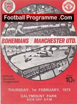 Bohemian v Manchester United 1973 – at Dalymount Park Ireland