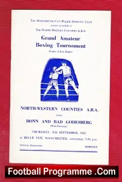 Boxing Programme Belle Vue Manchester Police 1965 - boxing programme