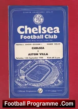 Chelsea v Aston Villa 1958