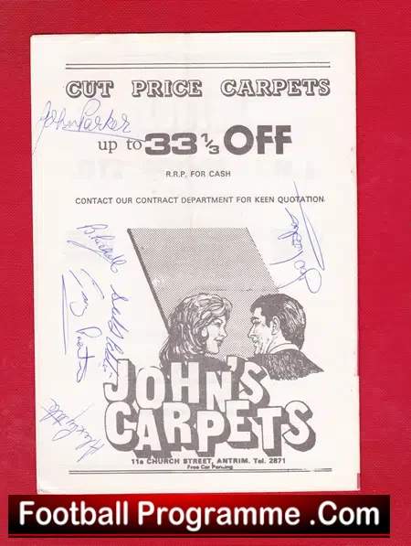 Chimney Corner v Limavady United 1981 – Multi Autographed