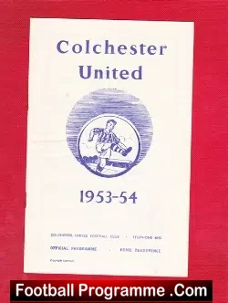 Colchester United v Newport County 1954 - football programme