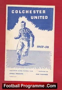 Colchester United v Torquay United 1957 - to clear - football programme