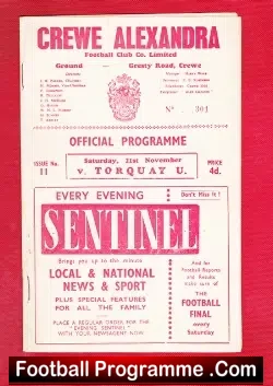 Crewe Alexandra v Torquay United 1959