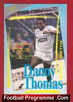 Danny Thomas Testimonial Benefit Game Tottenham Hotspur 1988