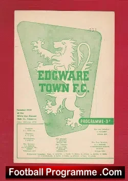 Edgware Town v Dagenham 1960