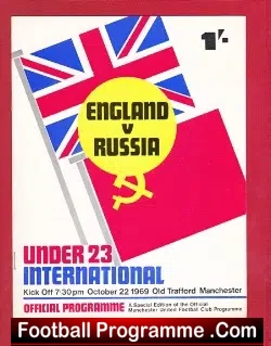 England v Russia 1969 – Under 23  Old Trafford – Osgood Kidd