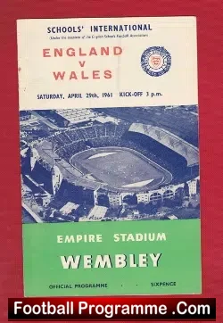 England v Wales 1961 – Schools at Wembley