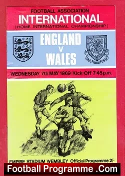 England v Wales 1969 – at Wembley