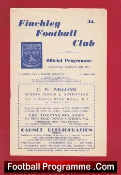 Finchley v Hounslow Town 1959