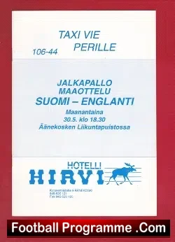 Finland v England 1993
