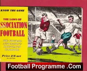 Football Association Rules Laws Handbook 1960 - football memorabilia