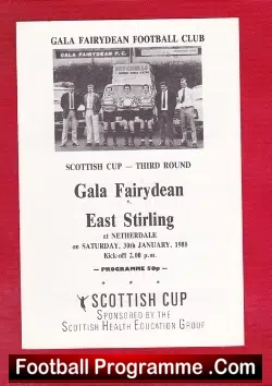 Gala Fairydean v East Stirlingshire 1988 – at Netherdale
