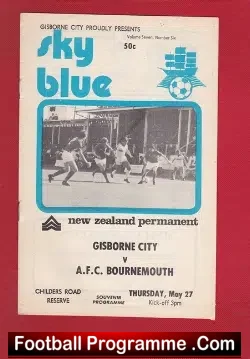 Gisborne City v Bournemouth 1982 – New Zealand