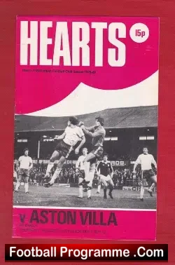 Heart Of Midlothian v Aston Villa 1979