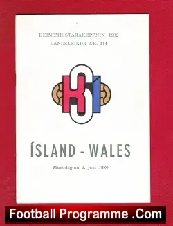 Iceland v Wales 1980 – World Cup