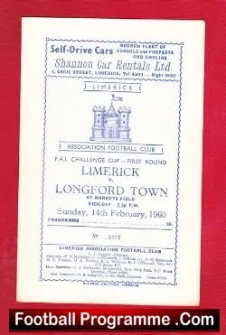 Limerick v Longford Town 1960 – FAI Challenge Cup