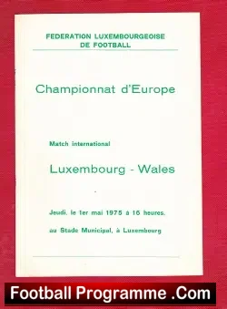 Luxembourg v Wales 1975 – Rare