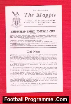 Maidenhead United v Slough Town 1964