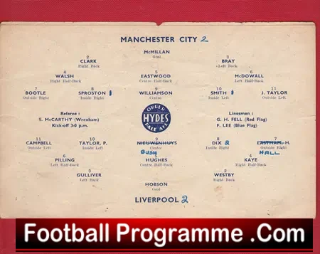 Manchester City v Liverpool 1944 – War Time League