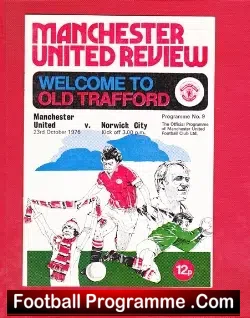 Manchester United v Norwich City 1976